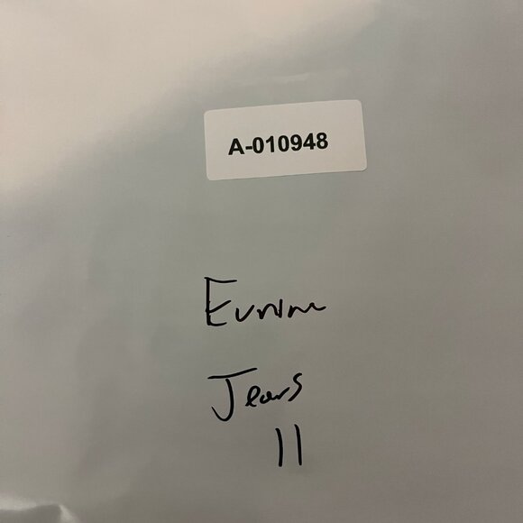 Eunina Jeans Women Size 11 Skinny Low Rise Classic Stretch Denim Fringe Sides - Picture 12 of 12